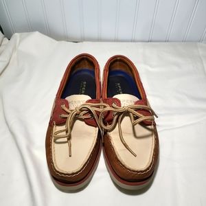 Sperry topsider bone/red